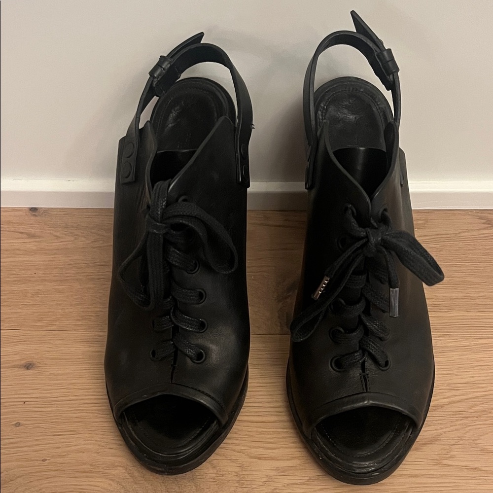 rag & bone Black Leather Mules